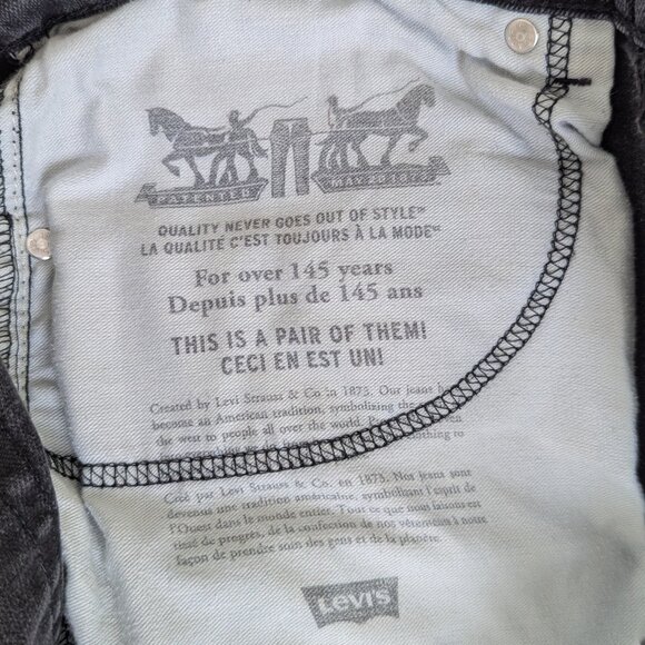 Levi’s 505 Men’s Regular Fit Black Jeans W36 L30 - Picture 14 of 16